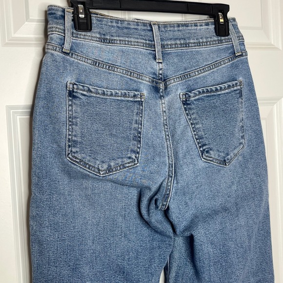 Just Black Denim The Nautical Wide Leg Size 28 Patch Pockets Blue Denim - Picture 5 of 12